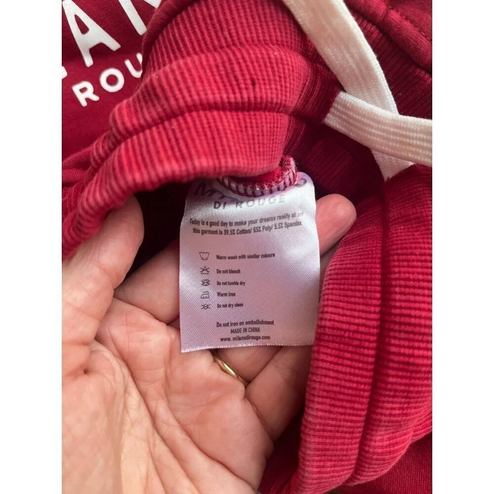 Milano Di Rouge Red Lux Baby Signature Sweatsuit 6-9 Months